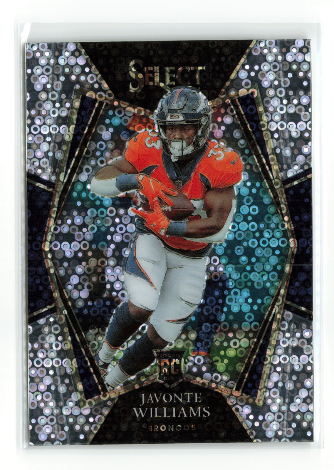 JAVONTE WILLIAMS #157 2021 PANINI SELECT BRONCOS NO HUDDLE DISCO