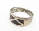 MCA MEXICO 925 Sterling Silver Vintage Inlaid Jasper Pattern Ring Sz 8  RG10882 — photo 4