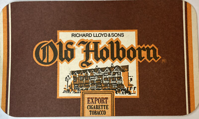 richard lloyd and sons tobacco Old Holborn Richard Lloyd & sons Cigarette Tobacco Beer Coaster  Double-sided