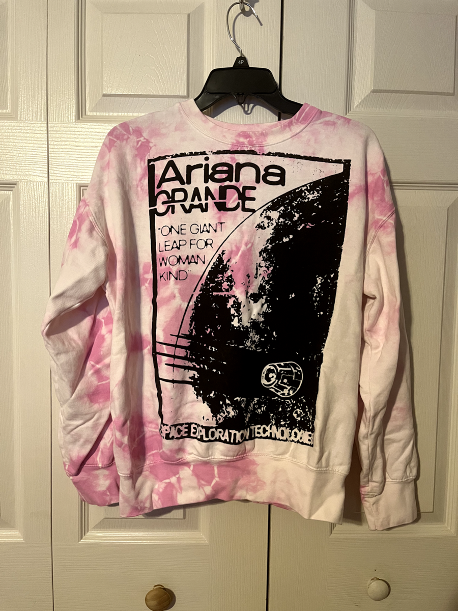Ariana Grande Pink Tie-Dye Coachella NASA Crewneck Sweatshirt Size