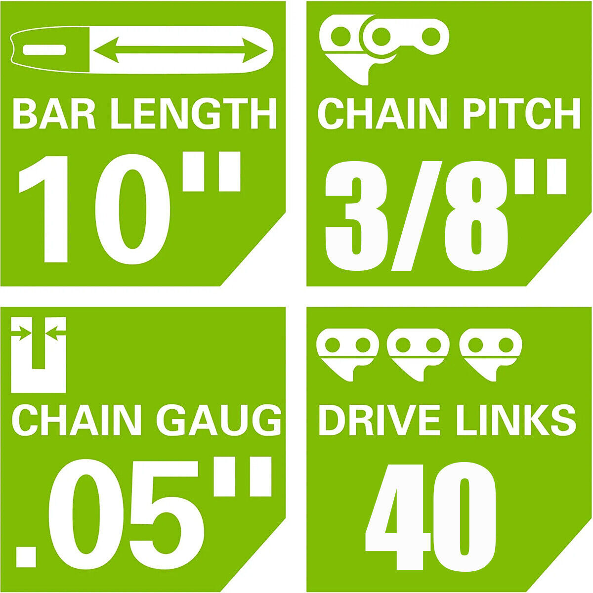 10-Inch Chainsaw Chain .050