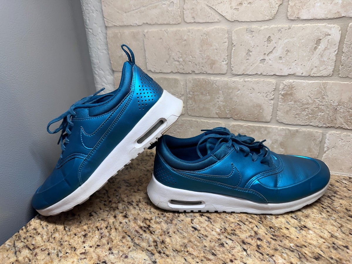 Nike Air Max Thea Metallic Blue Sneakers Shoes 861674-901 Women's Size 8.5  | eBay UK
