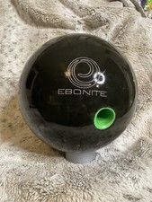Ebonite Omega Acryllium Bowling Ball Vintage 15 Lbs. Black with Grey Smoke