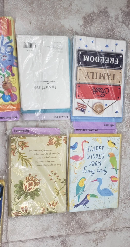 Assorted Greeting Cards Multipack Birthday Sympathy Military Pet with Envelopes - Image 3 of 4