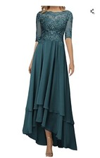 NEW Bridal/ Wedding Gown Size 6 Chiffon LACE Evening Dress Shelf Bra 