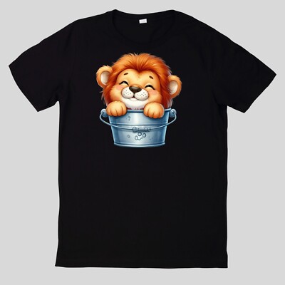 T-Shirt Niedliches Tier im Eimer Baumwolle Fun Spaß Sprüche Lustig Cartoon