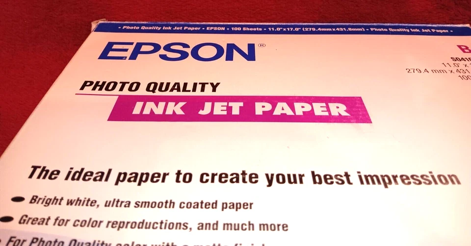 Epson S041070 Photo Quality Ink Jet Paper 11" X 17" Open Box Please Read - Image 2 of 4