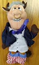 VTG Meanies BULL CLINTON plush Famous NOS beanbag toy 1998 President Bill satire