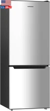 7.1 Cu.Ft Refrigerator with Freezer Apartment Size Fridge with Bottom Freezer