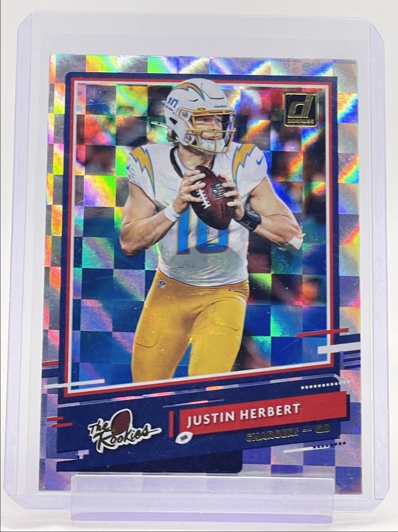 JUSTIN HERBERT 2020 DONRUSS THE ROOKIES FOOTBALL CHARGERS RC Q5972