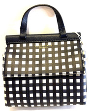 NWT Tory Burch Block T Mini Satchel Crossbody Royal Navy Check In