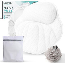 Bath Pillows for Tub, Complete Spa Set with Loofah Wash Bag Bathtub Pillow f