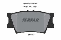 Textar Bremsbelagsatz, Scheibenbremse 2433801 FüR Lexus Toyota