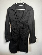 Black Sinched In Front Zara Dress Women’s Size Large Business Casual