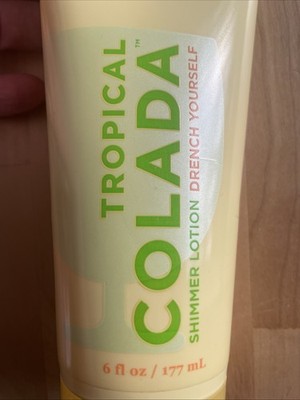 Bath & Body Works Temptations Tropical Colada Shimmer Lotion 6oz Rare HTF Scent