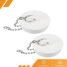 2Pack Tub Stoppers Rubber Bathtub Stoppers Drain Plug 2" White