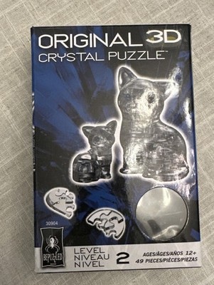 Bepuzzled Original 3D Crystal Puzzle - Cat & Kitten Clear - Brand New