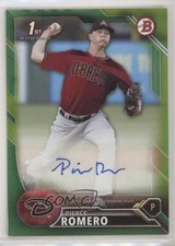 2016 Bowman Retail Prospect Auto Green 61/99 Pierce Romero #PA-PR Auto 3c7