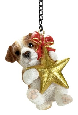 Vivid Arts hängender Mini Stern Jack Russell Welpe Hund Ornament - drinnen oder draußen