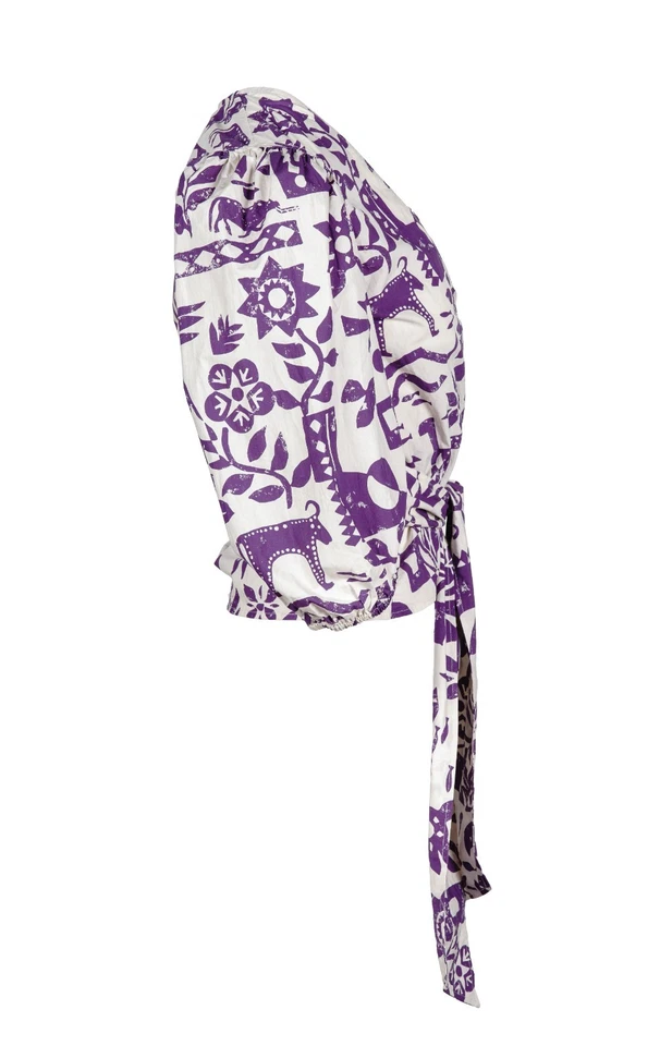 Claudie Pierlot Women's Top Size 40 FR / L Wrap Top CFPTO00645 - Image 4 of 4