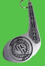 Vintage Golf Bag Tag MISSION HILLS Pewter 1984 Invitational, EUC