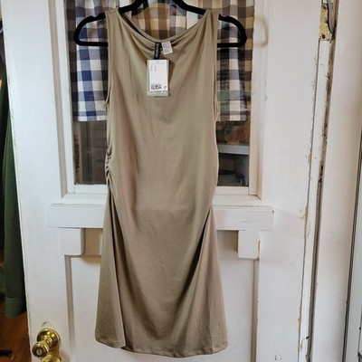 H&M Divided Women's Taupe Beige Pull on Sleeveless Stretch Dress Size M NWT