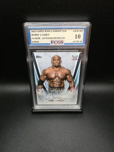 Bobby Lashley #A-BOB (2020) Topps WWE Undisputed Auto /199 - Graded 10 [FCGS]
