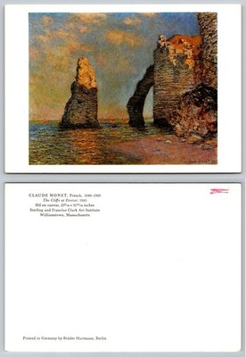 Claude Monet The Cliffs at Etretat France Impressionist Art Painting Postcard