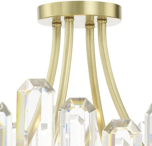 Crystorama Lighting Group BOL-8884 Bolton 4 Light 21"W Semi-Flush - Brass - Picture 12 of 12