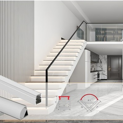 Intelligent Motion Sensor Stair Lights LED Step Light Kit Recessed Alum Profile