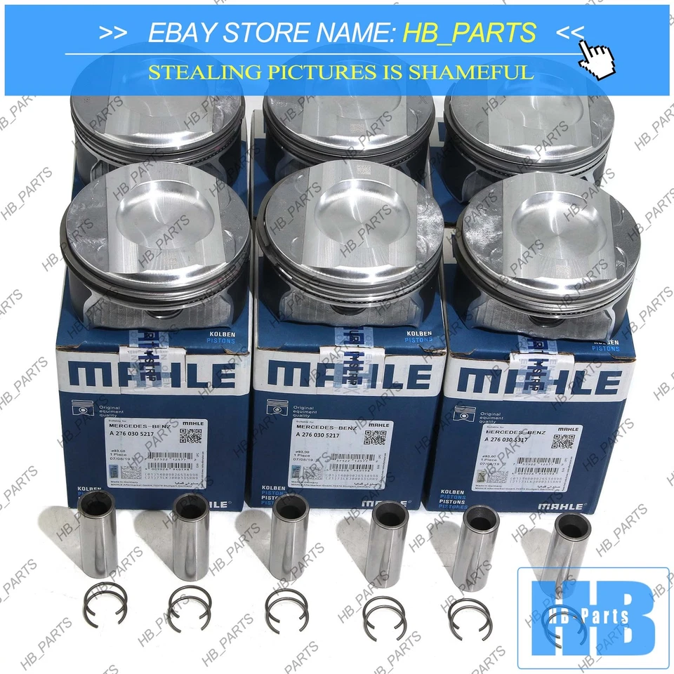 Kit de sellos de cojinetes de pistones de revisión del motor para Mercedes-Benz SLK350 M276 3,5 L Foto 2 de 4