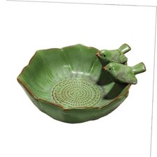 Ceramic Birdbath Bowl Wild Bird Feeder Food Holder Container Bird Feeding Tray