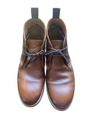 Beautiful Clarks 1825 Men's 9M Chukka Desert Boots Beeswax Brown Leather Dress