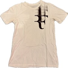 NIKE Tennis Roger Federer RF Print Logo T-shirt size Small