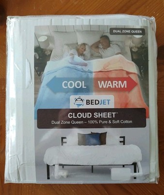 BedJet Cloud Sheet Dual Zone Queen 100% Cotton Cooling & Warming Climate