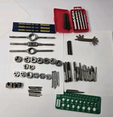 #ad #ad Mixed Tap amp; Die Tool Lot Hanson Irwin Craftsman Ace Thread Dies Taps Drill Gauge $39.99