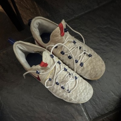 Nike KD 10 White Red Blue Basketball Sneakers Men's Low Top Athletic Shoes