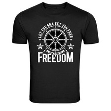 Let The Sea Set You Free Nautical Wheel Graphic T Shirt Let The Sea Set You Free Nautical Wheel Graphic T Shirt