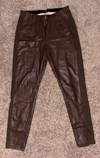 Fashion Nova I've Never Looked Better Pu Leather Pants Brown Women's Size Large