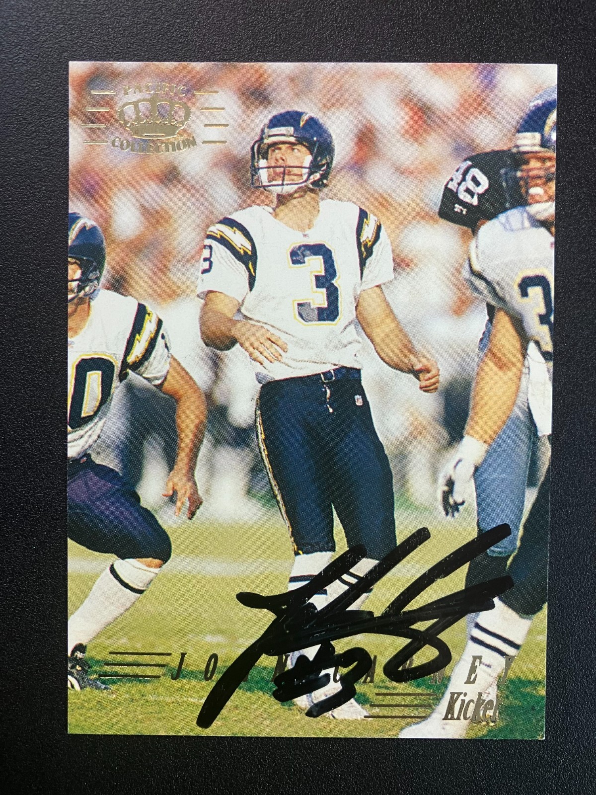 John Carney 1994 Pacific Chargers In Person IP TTM Signed Auto Autograph