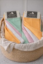 Lot de 4 chiffons suisses microfibre multicolores motif uni, ensemble ménage