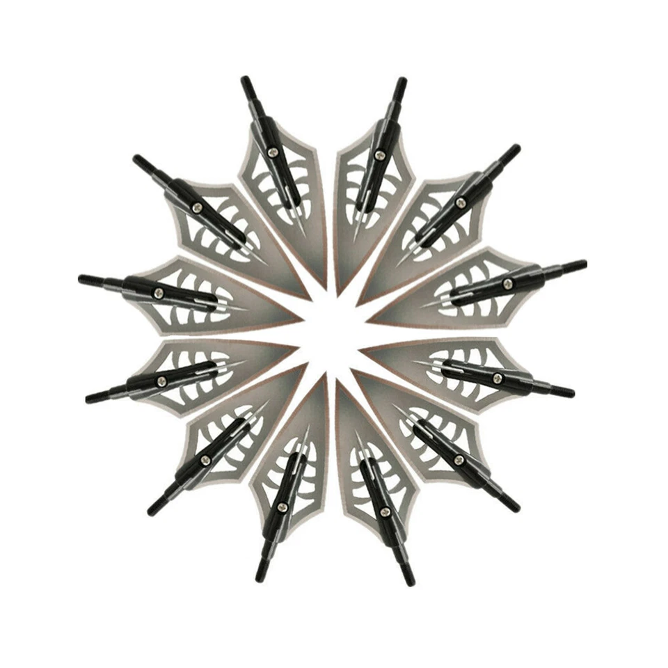 Archery Hunting 2 Blade Broadheads 150 Grain 12-Pack Compound Bow Arrowheads - Image 3 of 4