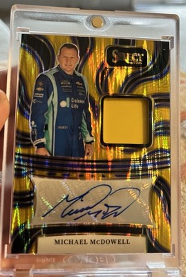 2025 Select NASCAR - Michael McDowell - GOLD 10/10 - Auto / Race Worn Patch -