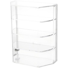 Plymor Acrylic Locking Case with Sliding Back, 3 Shelves, 12.75" x 10.5" x 5.5"