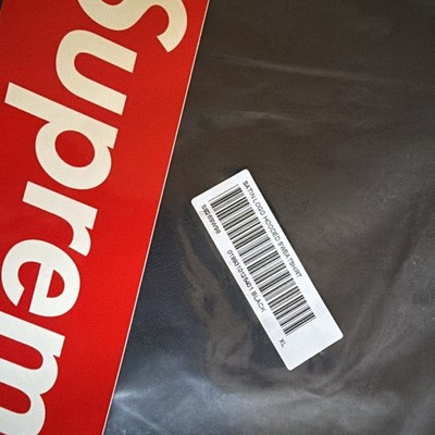 Supreme Satin Applique Hoodie Black SS26 - Brand New Size XL