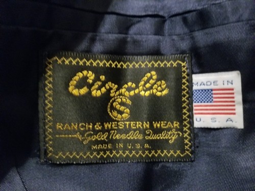 Vintage Circle S blau 44 R Polyester Western Rockabilly Anzug - Hose 34 x 32" USA - Bild 4 von 20