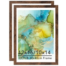 12x16 Frame Set of 2 with 10x14 Mat, for 30 x 40cm Diamond Art Painting, Disp...