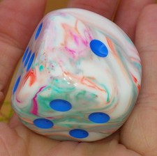 Chessex Jumbo 30mm D6 Festive Pop Art Blue White Dice XL Large RPG D D Counter