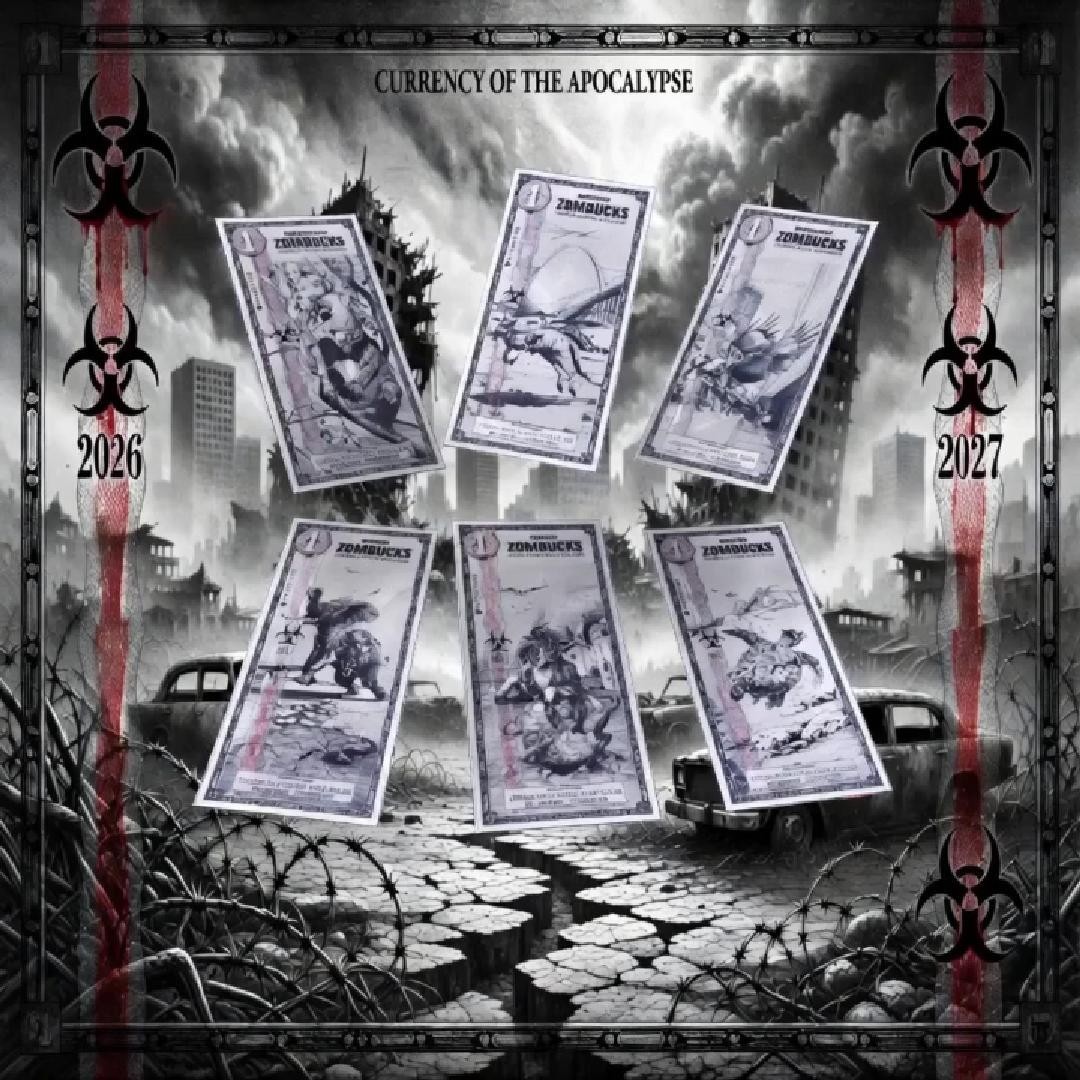 2026-27 Zombucks Novelty • $1 Silver Note • Currency of the