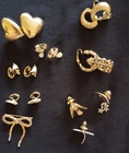AVON  Vintage Costume Jewelry Estate Lot 10 Pieces -All Goldtone -GC